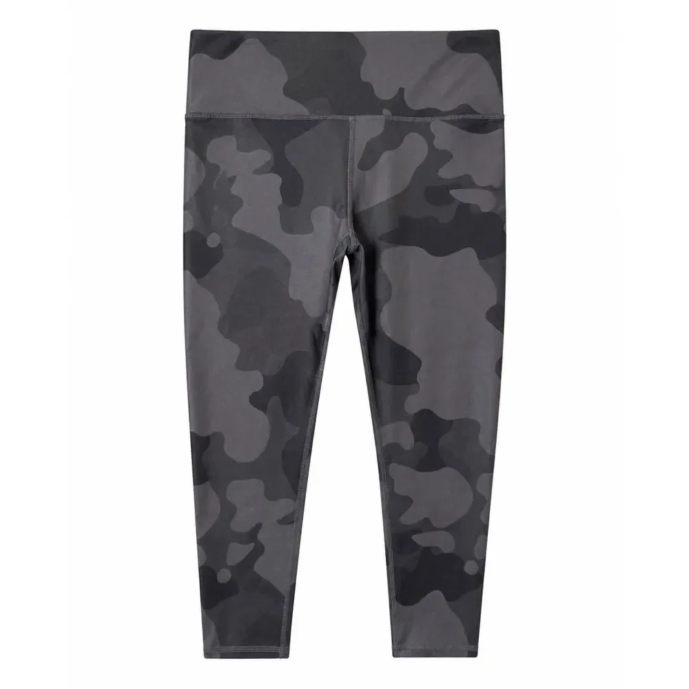 Alo Yoga Airbrush Capri Leggings Women’s Size Not Marked Black Camo Pilatescore